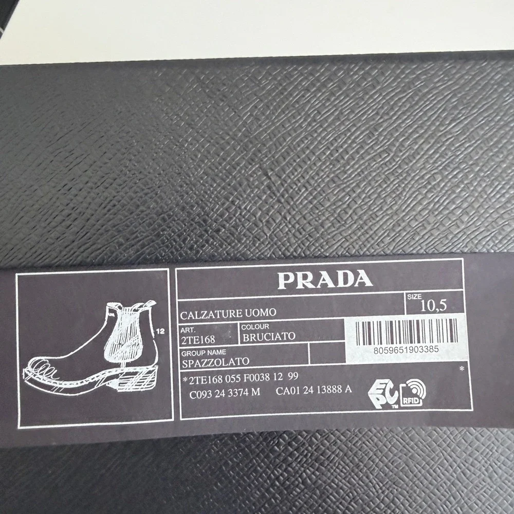 Prada spazzolato leather